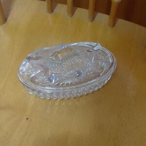 Elegant Clear Glass Trinket Dish
